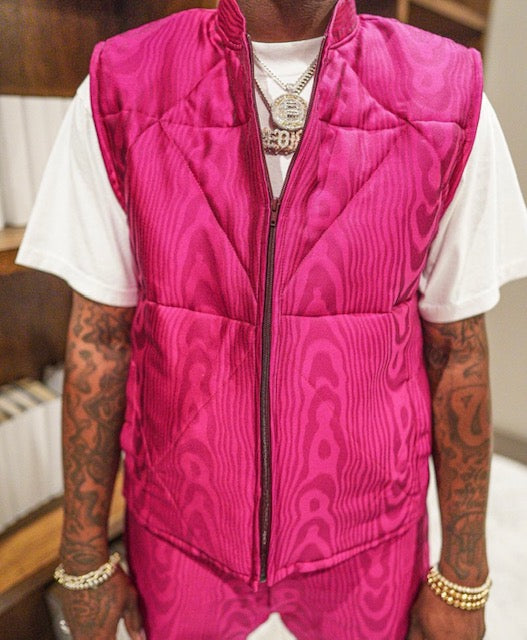 Woodgrain Puffer Vests